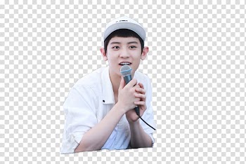 Gift  Chan Yeol Free, man in white shirt holding microphone transparent background PNG clipart