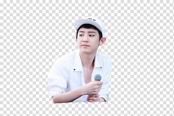 Gift  Chan Yeol Free, man wearing white dress shirt with microphone transparent background PNG clipart