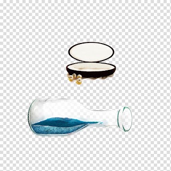 Gift Christmas Glass Bottle, Free gift bell pull drift bottles transparent background PNG clipart