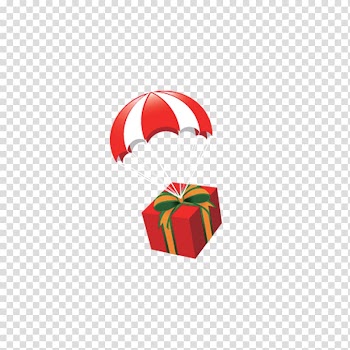 Gift Christmas Icon, Parachute gift transparent background PNG clipart