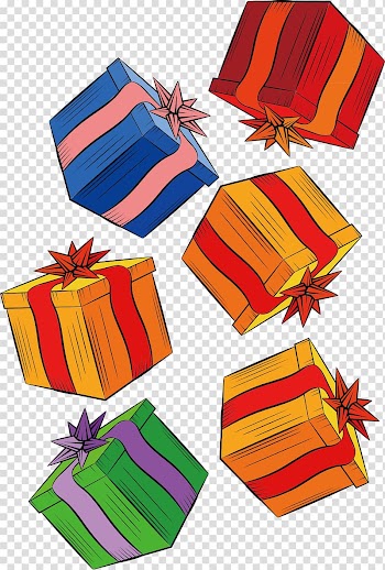 Gift Christmas Pattern, Pattern gift box with elements transparent background PNG clipart