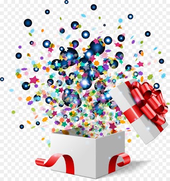 Gift Clip art - colorful fireworks gift box 