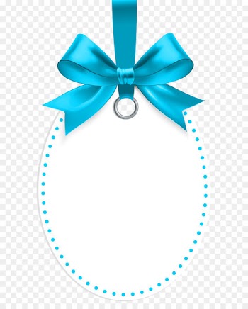 Gift Clip art - Label with Blue Bow Template PNG Clip Art 