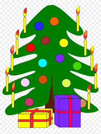 Gift Clipart Christmas Book - Christmas Tree Shower Curtain