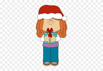 Gift Clipart For Kid - Girl Christmas Clipart