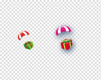 Gift Designer Parachute, Parachute gift transparent background PNG clipart