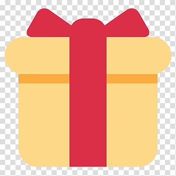 Gift Emoji SMS Birthday Christmas, present transparent background PNG clipart