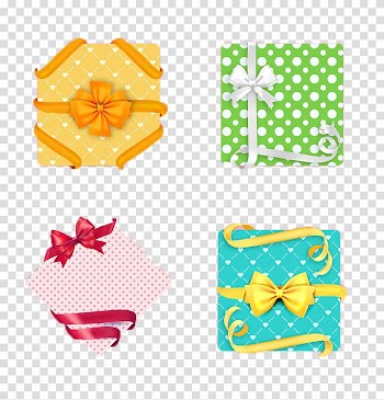 Gift Euclidean , Creative color fashion exquisite cartoon birthday gift box silk transparent background PNG clipart