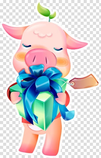 Gift Euclidean , Gift pig material transparent background PNG clipart