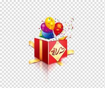 Gift Firecracker Balloon New Year, Holiday gift boxes gift boxes transparent background PNG clipart