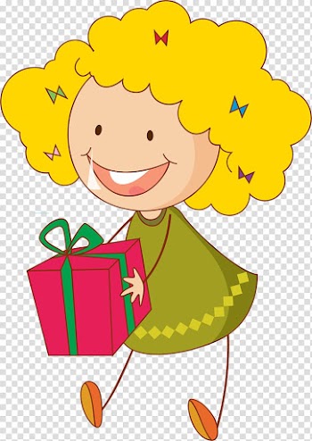 Gift Girl , give transparent background PNG clipart
