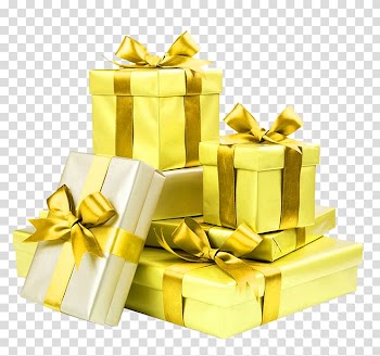 Gift Gold Box , Gift transparent background PNG clipart