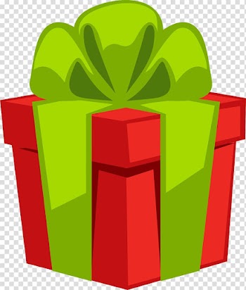 Gift Green Christmas , Small clean red gift box transparent background PNG clipart