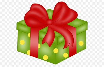 Gift Icon Clip art - Green Present with Dots and Red Ribbon 
