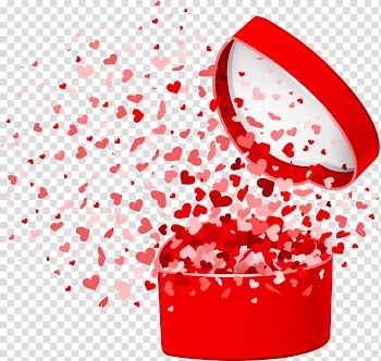 Gift Love Valentine's Day Heart, Romantic love box element transparent background PNG clipart