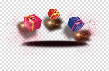 Gift Metal Light Box, Three-dimensional metal gift box glow transparent background PNG clipart