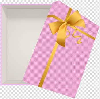 Gift Paper , Open Gift Box Pink transparent background PNG clipart