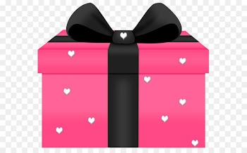 Gift Pink Valentine's Day Clip art - Transparent Pink Gift with Hearts Decorn PNG Picture 