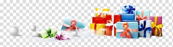 Gift Poster, Creative design colorful gift boxes transparent background PNG clipart