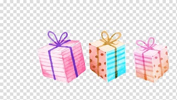 Gift Shoelace knot, color three-dimensional small gift three bowknot transparent background PNG clipart