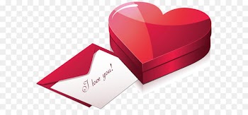 Gift Valentine's Day Heart Clip art - Heart Box with Letter Clipart 