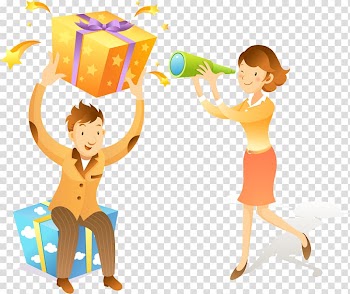 Gift VKontakte Software, boy holding gift transparent background PNG clipart