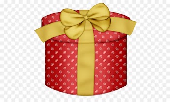 Gift wrapping Drawing Clip art - Red Round Gift Box with Yellow Bow PNG Clipart 
