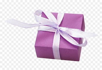 Gift Wrapping Gift card Christmas - purple gift 