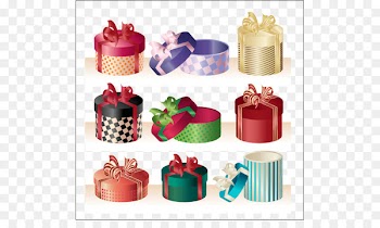 Gift wrapping Gift card Clip art - Round gift box 