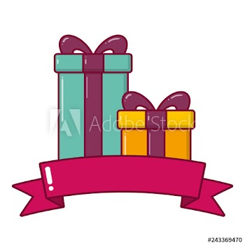 gifts box with bow ribbon