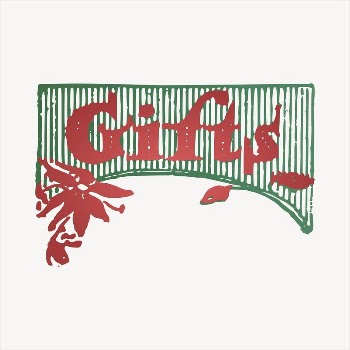 Gifts typography   clipart, | Free Vector - rawpixel