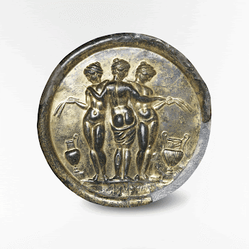 Gilded bronze mirror with the Three | Free Photo - rawpixel