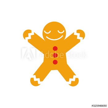 ginger cookie fairytale character icon