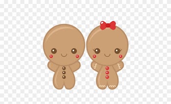 Gingerbread Boy &amp; Girl Scrapbook Clip Art Christmas - Cute Christmas Gingerbread Man
