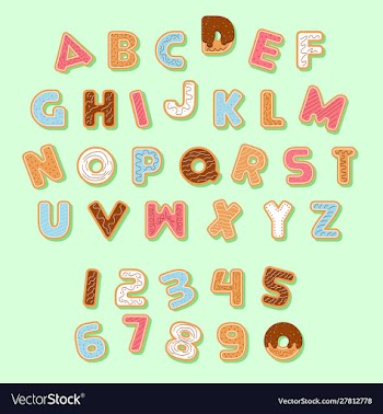 Gingerbread christmas cookie alphabets pack vector image