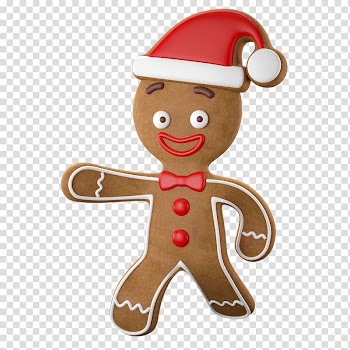 Gingerbread Christmas ornament Cartoon, Christmas doll transparent background PNG clipart