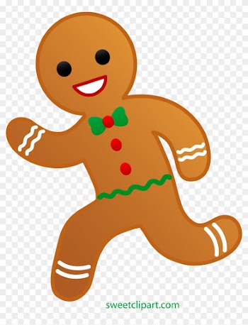 Gingerbread Clip Art - Gingerbread Man Running Away
