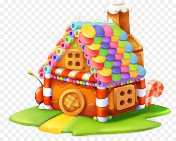 Gingerbread house Cupcake Sweetness Candy - Colorful cartoon cabin 