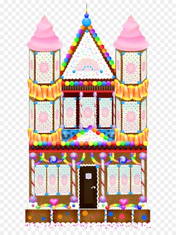 Gingerbread house Product Pattern - candycorn frame 