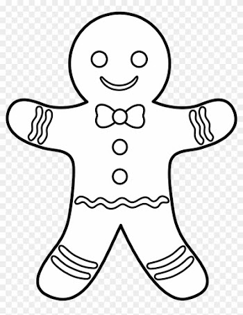 Gingerbread Man Art - Gingerbread Man Outline