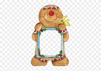 Gingerbread Man Frame - Gingerbread House Borders Clip Art