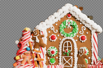 Gingerbread Man House Transparent Background PNG