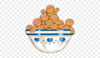 Gingerbread Men In Bowl - Christmas Food Animated Gifs