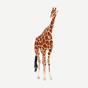 Giraffe animal clipart, collage element | Free PSD - rawpixel
