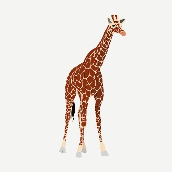 Giraffe animal clipart, collage element | Free PSD - rawpixel