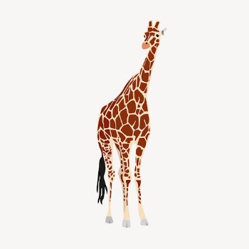 Giraffe animal clipart, illustration vector. | Free Vector - rawpixel