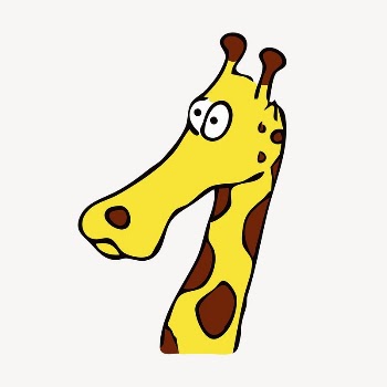 Giraffe cartoon clipart, illustration vector. | Free Vector - rawpixel
