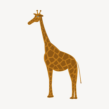 Giraffe cartoon collage element illustration | Free Vector - rawpixel