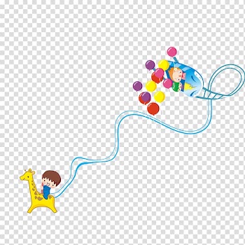 Giraffe Child Balloon, Giraffe Balloon transparent background PNG clipart