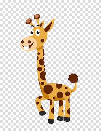 Giraffe digital illustration, Euclidean Northern giraffe Cartoon, giraffe transparent background PNG clipart